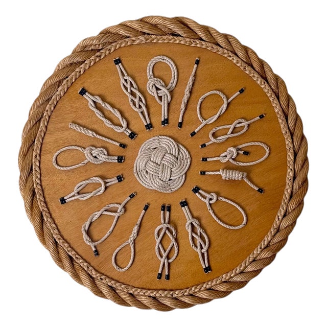 Vintage Nautical Rope Knot Wall Sculpture, 1970s For Sale