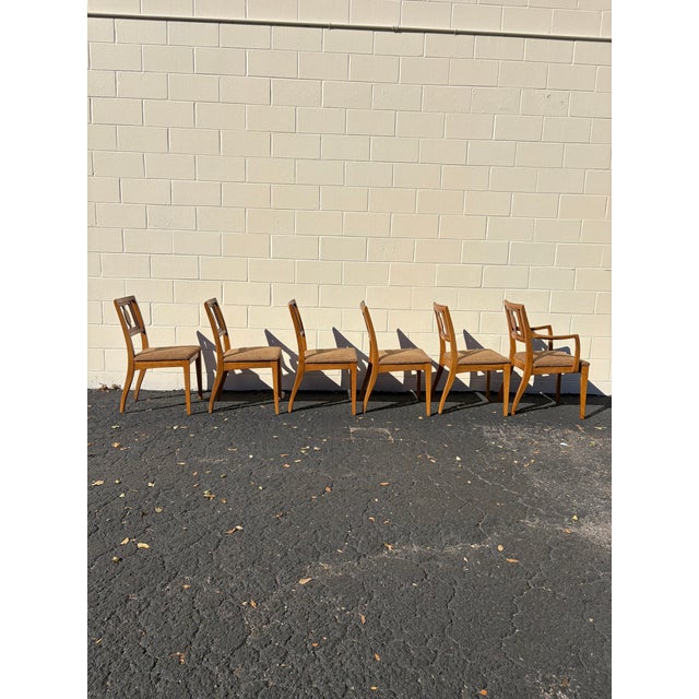 Drexel Mid Century Drexel Dining Chairs - Set of 6 For Sale - Image 4 of 14