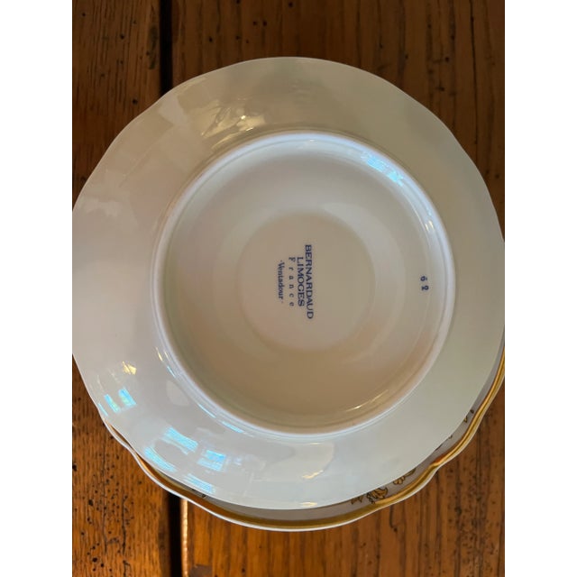 1980s Bernardaud Limoges Porcelain Ventadour Pattern Cups