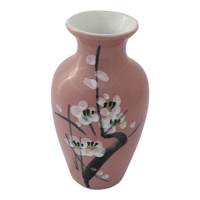 Vintage Pink Pottery Vase For Sale