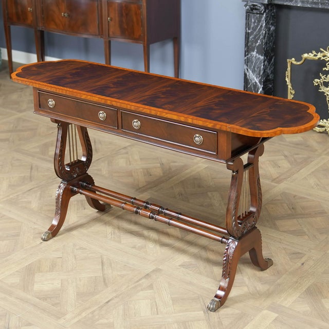 2020s Traditional Mahogany Dropside Sofa Table For Sale - Image 5 of 17