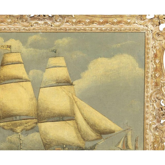 Painting - English School - 19th Century. 'Malabar Sailing Ship'. Oil on canvas; 19th-century English school. Relined....