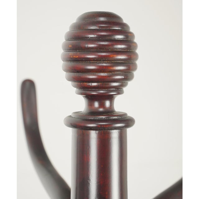 Victorian Bentwood Style Wood Coat Tree Rack For Sale - Image 4 of 10