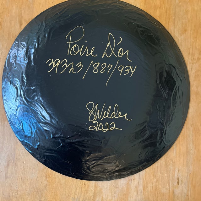 2020s Contemporary Decoupage Shallow Bowl With a Pear For Sale - Image 5 of 7