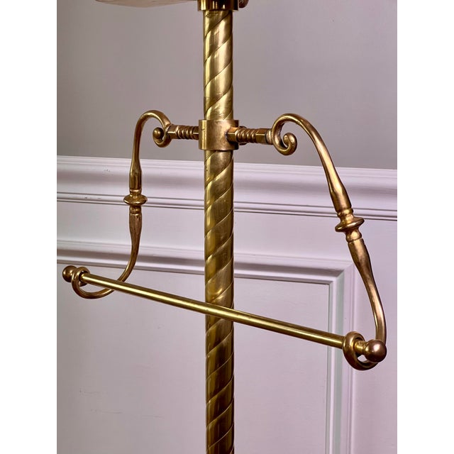 Brass Midcentury Brass Clothing Valet, Hollywood Regency Style, 1940s For Sale - Image 8 of 13