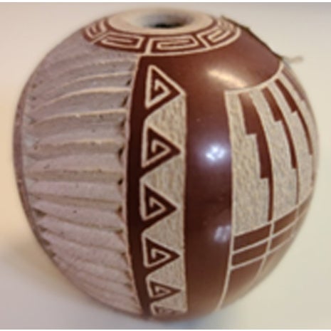 This charming vessel was created by Tom Polacca (1935-2003), son of the famous Hopi potter Fannie Nampeyo. Using precision...