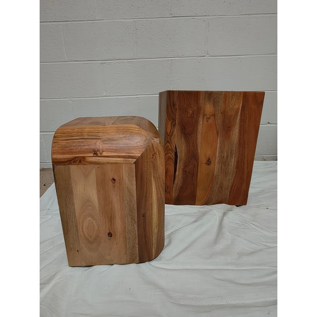 Pair of Accent Stacking Tables Cubism Bauhaus Styling For Sale - Image 4 of 9