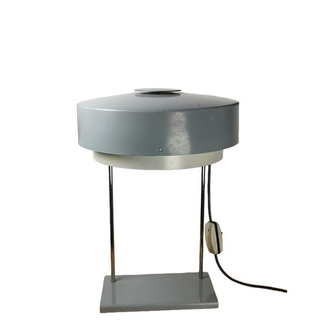 Gray Industrial Gray Table Lamp, 1980s For Sale - Image 8 of 8