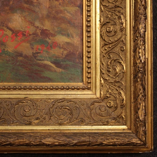 E. Rossi, Italian Woodland Landscape, 1940, Oil, Framed For Sale - Image 11 of 15