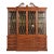 Henredon Georgian Carved Mahogany Lighted Breakfront Bookcase Cabinet For Sale