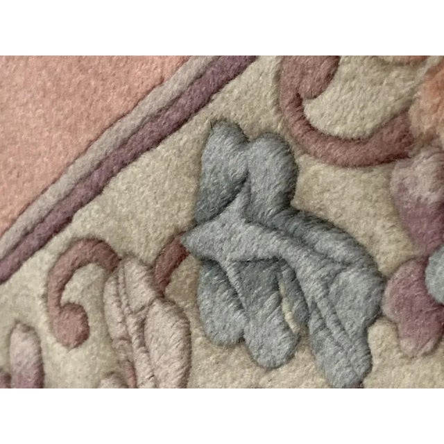 Pasargad Rose Color Fine Hand-Knotted Chinese Peking Runner- 2'3'' X 12' For Sale - Image 4 of 8