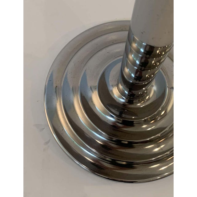 Art Deco Round Table of Chrome From France For Sale - Image 11 of 13