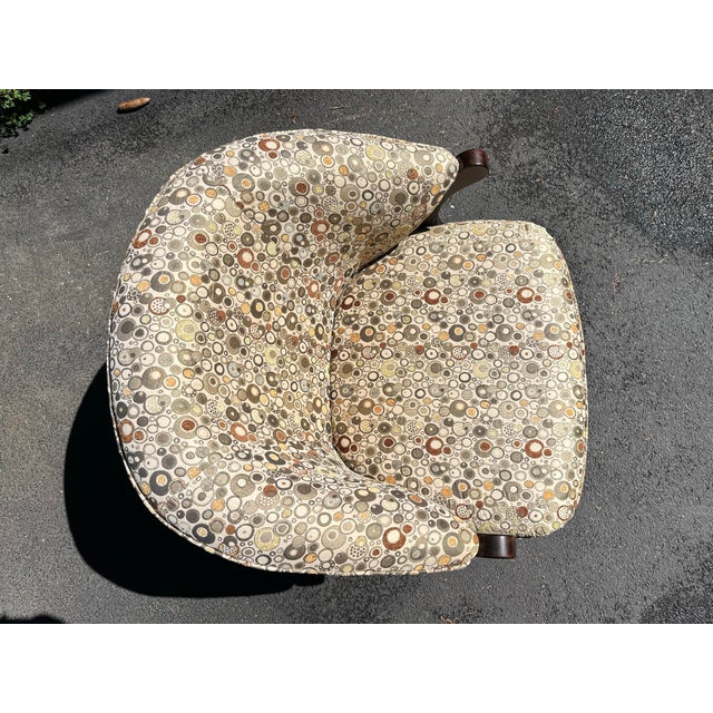 Wood Modern Upholstered Club Chair For Sale - Image 7 of 11