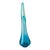 Vintage Mid Century Modern MCM Swung Glass Vase, Turquoise Peacock Blue, 24" Le Smith For Sale - Image 9 of 12