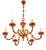 Polished Brass 6-Arm Chandelier For Sale