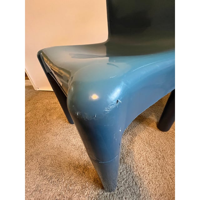 Blue Carlo Bartoli for Kartell 4875 Blue Chair Pop Art MCM Mid Century Modern Space Age 1970s For Sale - Image 8 of 12