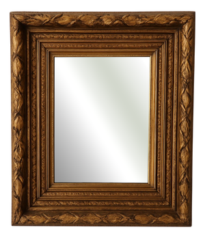 Antique Framed Mirror in Wood