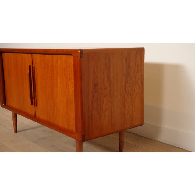 Small Vintage Teak Sideboard with Sliding Doors, 1960s For Sale - Image 4 of 13