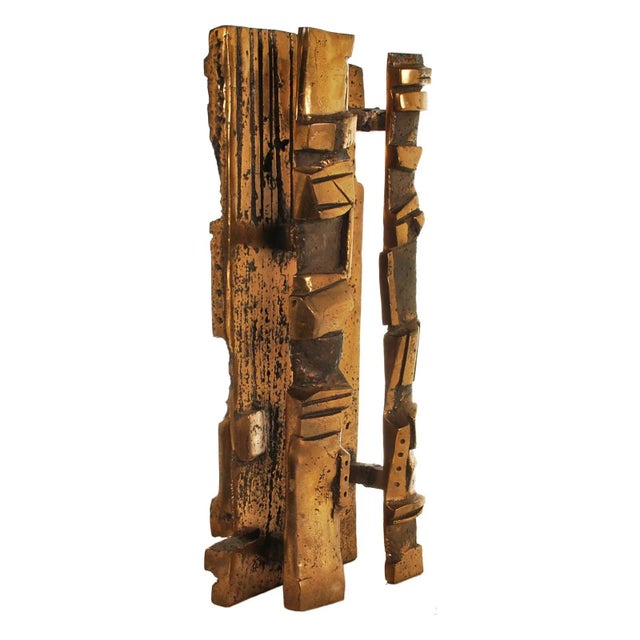 Mid 20th Century Brutalist Abstract Bronze Sculpture For Sale - Image 4 of 12
