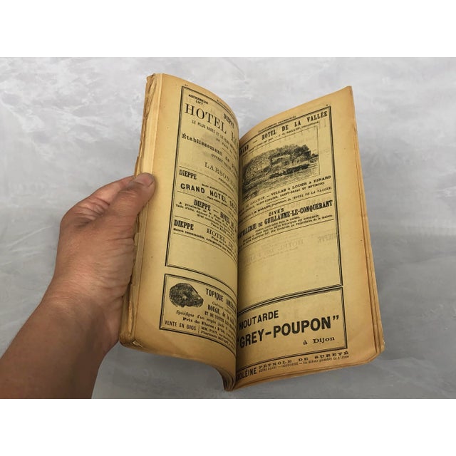 Sky Blue Vintage French Travel Ephemera Beach House Decor For Sale - Image 8 of 15