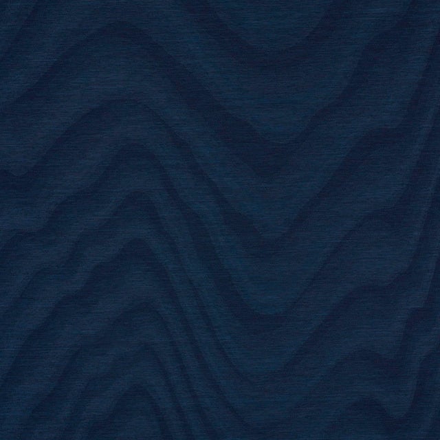Sample - Schumacher Claridge Wallpaper in Indigo For Sale