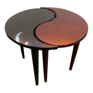 1950s Vintage Modulus Yin Yang Side Table - Set of 2