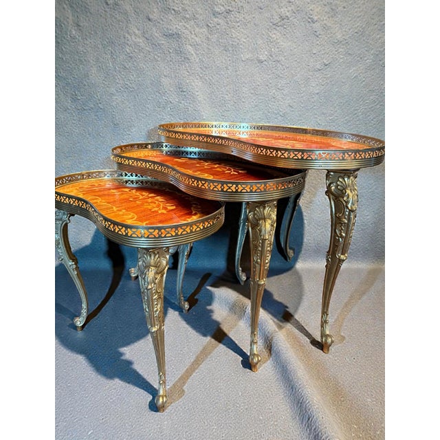 Antique Side Tables, 1890s, Set of 3 For Sale - Image 6 of 6