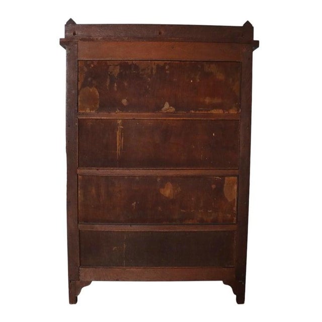 Brown Arts & Crafts Mission Oak 2 Door China Cabinet in the Manner of Stickley C1920 For Sale - Image 8 of 8