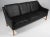 Børge Mogensen three-seat sofa new upholstery with black elegance aniline leather. Legs of teak. Model 2209, made by...
