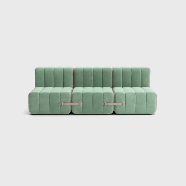 Not Yet Made - Made To Order Curt Modular Set - Flexible 3-Seater - Barcelona - Patina - V3347/46 (Light Green) by Ambivalenz, Set of 6 For Sale - Image 5 of 5