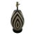 Late 20th Century Black & Ivory Geometric Chulucanas Pottery Desk Lamp For Sale