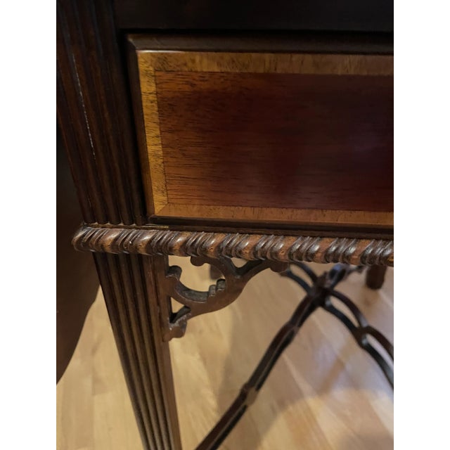1990s 1990’s Sherrill Furniture Pembroke Chinoiserie Drop Leaf Table For Sale - Image 5 of 13