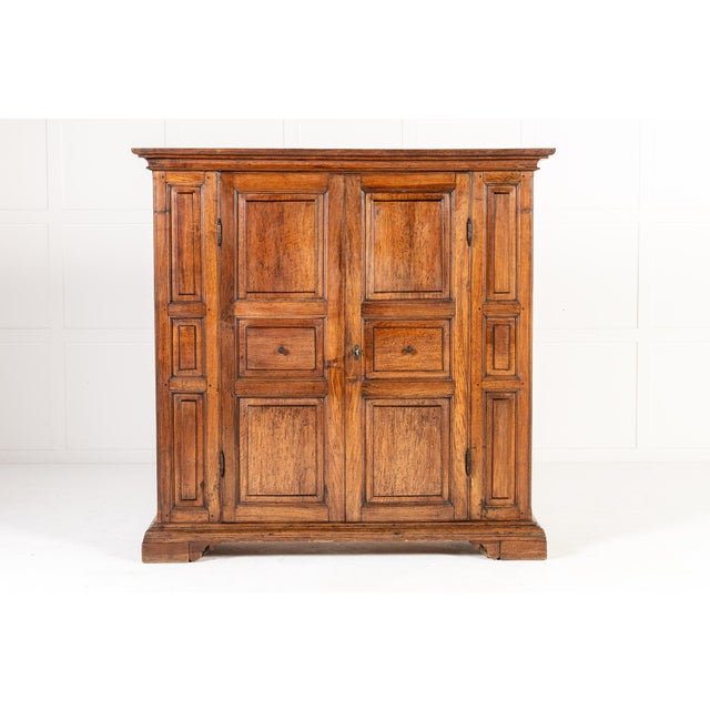 Antique Italian Walnut Cabinet, 1700s For Sale - Image 5 of 6