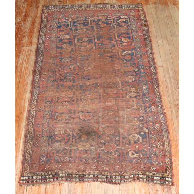 late 19th century worn textured Tribal Kurd Rug Details rug no. j3875 size 4' 3" x 7' 4" (130 x 224 cm)