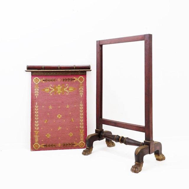 Traditional Antique French Empire Style Firescreen, 1800s For Sale - Image 3 of 17