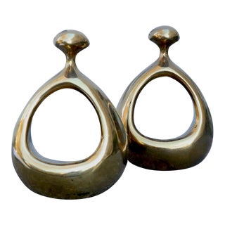 1950s Pr. Mid Century Bookends Designed by Ben Seibel for Jenfred Ware - a Pair For Sale
