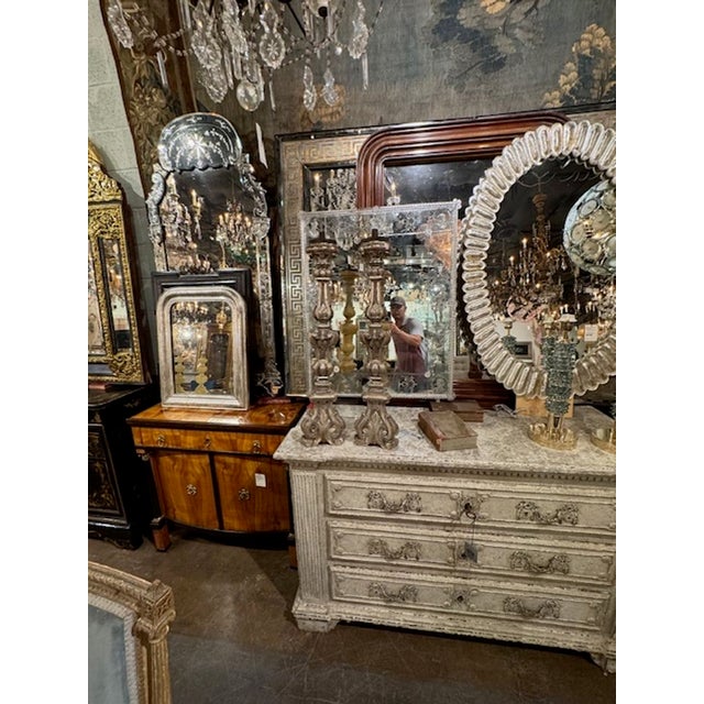 19th Century Italian Carved Silver Leaf Altar Sticks For Sale In Dallas - Image 6 of 7