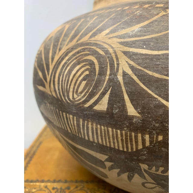 Tribal Early 20th Century Vintage Hand Painted Clay Pottery Vessel For Sale - Image 3 of 7