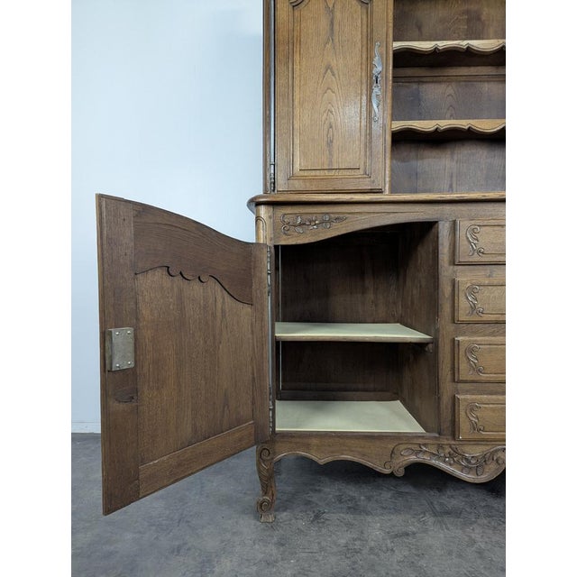 Wood Neo-Rustic Carved Norman Bookcase For Sale - Image 7 of 10