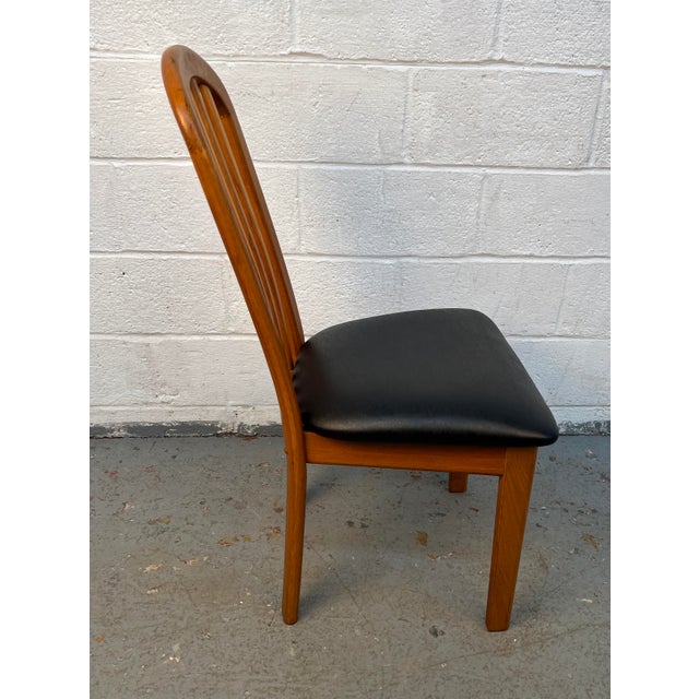 Wood Set of Six Mid-Century Teak Dining Room Chairs For Sale - Image 7 of 18