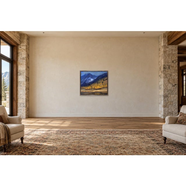 Contemporary Music on the Mountain by Seth Winegar | Oil on Board Aspen Mountain Landscape For Sale - Image 3 of 8