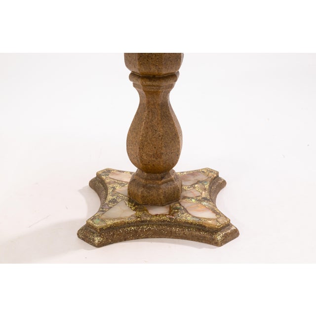 Arturo Pani Handmade Abalone Onyx and Gold Leaf Side End Table Made in Mexico For Sale In Detroit - Image 6 of 8