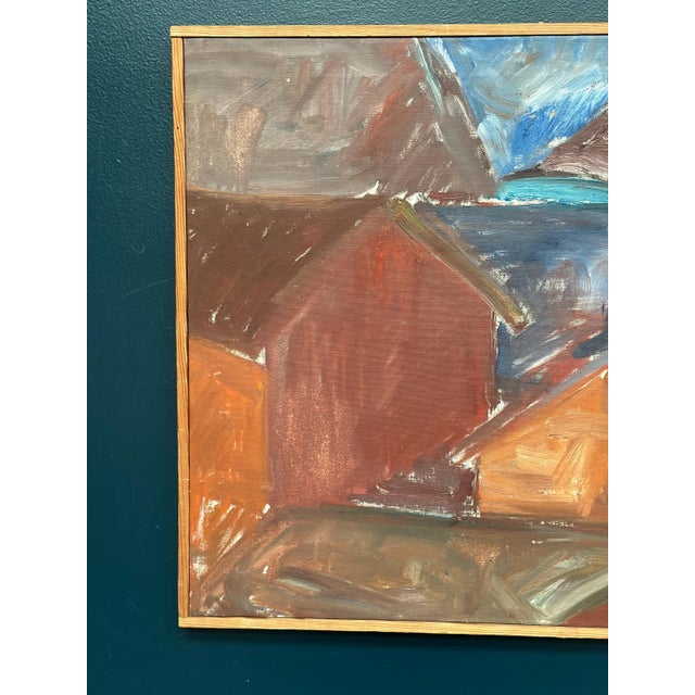Vivianne Larsson, Bodar, Lofoten, 1950s, Oil Painting on Canvas, Framed For Sale - Image 12 of 18