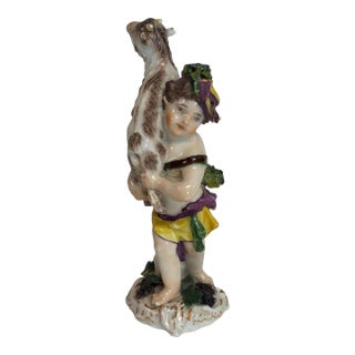 Young Shepherdess With Goat Figurine For Sale