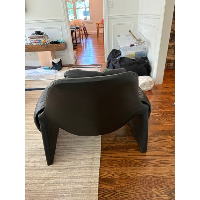 Vintage Black Leather Lounge Chair by Img Norway, 1980s For Sale - Image 9 of 10