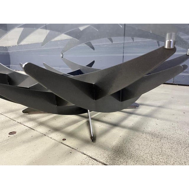 Atlas Coffee Table with Glass by Cattelan, Italy, 1990s For Sale - Image 6 of 12