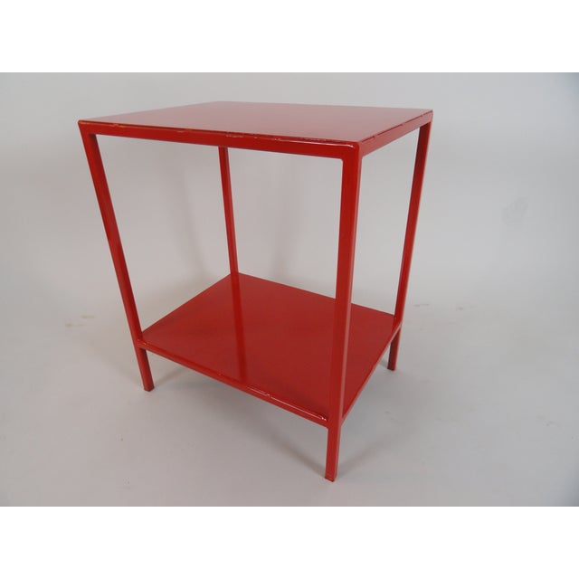 Late 20th Century Mid-Century Modern in the Manner of Baldwin Red Side Table For Sale - Image 4 of 6