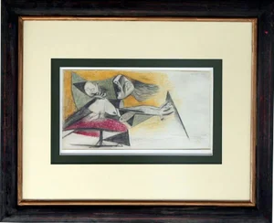 Abstract Pablo Picasso Lithograph Preparatory Guernica