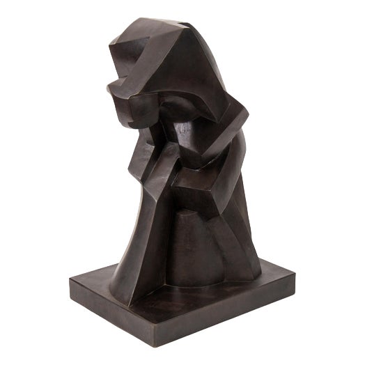 Sándor Bánszky, Bending Figure, 1914, Bronze For Sale