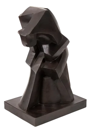 Sándor Bánszky, Bending Figure, 1914, Bronze